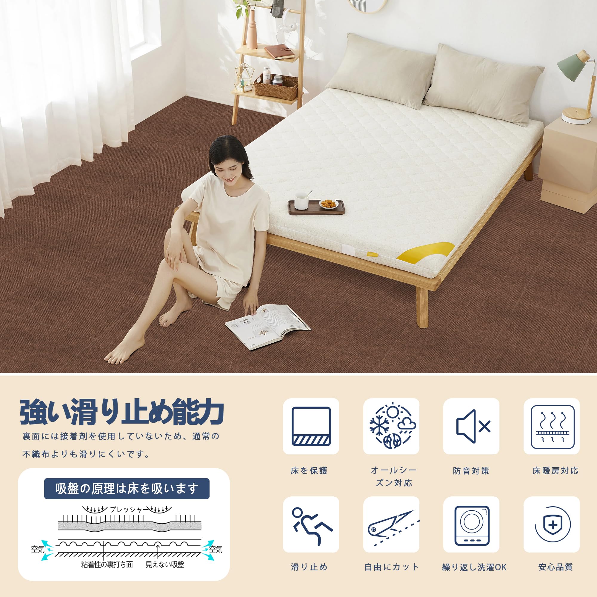 Amazon.co.jp: 【Amazon 限定ブランド】タイルマット UOUOMI